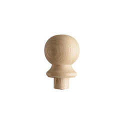 White Oak Ball Newel Cap
