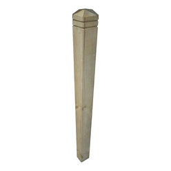 Chamfered & Beaded Newel Post