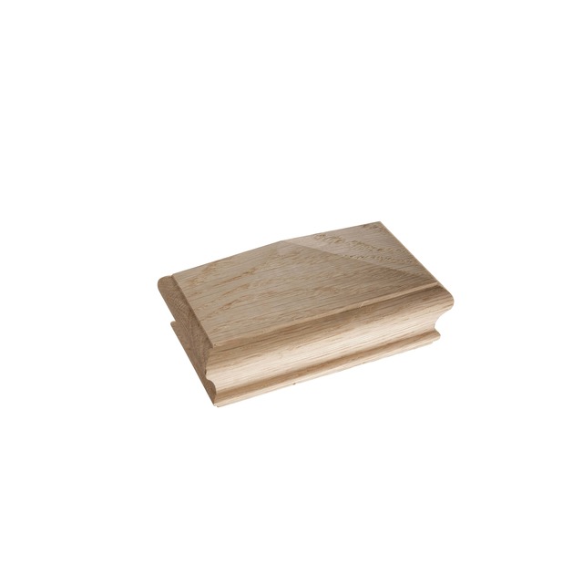 White Oak Half Pyramid Newel Cap