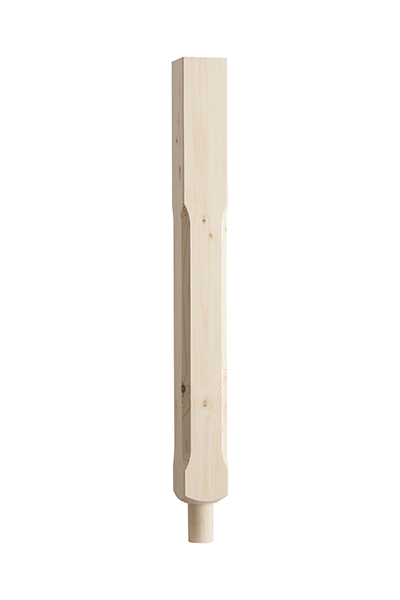 Pine Stop Chamfered Newel Post 91mm