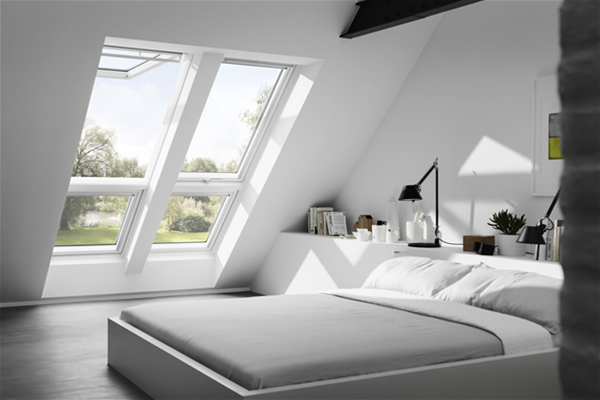 VELUX GPL UK08 2070 White Top Hung Window Laminated - 134cm x 140cm