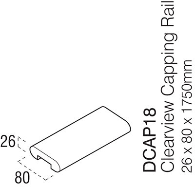American Capping Rail 1.8M