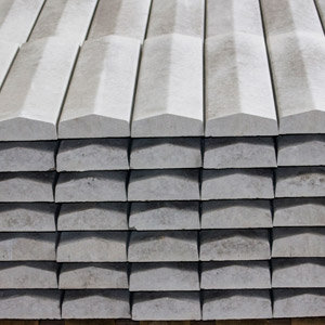 140mm White Apex Wall Coping 50-30 x600mm