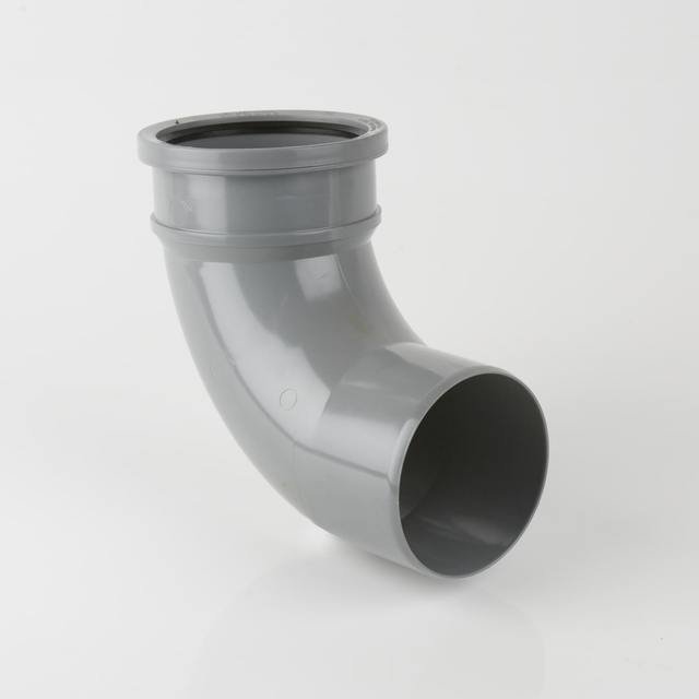 92.5 deg Single Socket Bend Grey 110mm Soil & Vent BS420G