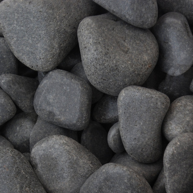 Black Basalt Cobbles 60-120mm Small Bag