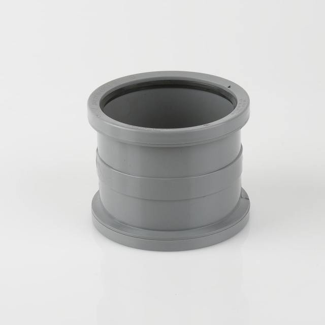 Double Socket Grey 110mm Soil & Vent BS406G