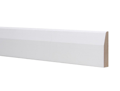 Splayed & Round White Primed MDF Skirting 15x94x5400mm Thumbnail