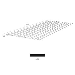 Shaker Wall Slat strips Trade Pack of 8 strips WPKT19 by Cheshire Mouldings 63x9x2400mm MR MDF Thumbnail