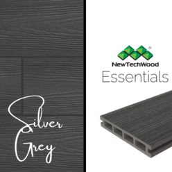 Ultrashield Essentials Silver Grey Grooved Edge Deck Board 23x140x3.6m Composite Decking  UH06 (GSI) Thumbnail